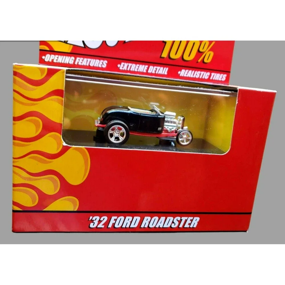 2008 100% Hot Wheels '32 FORD ROADSTER Black 40Th. Anniversary Real Riders M3685